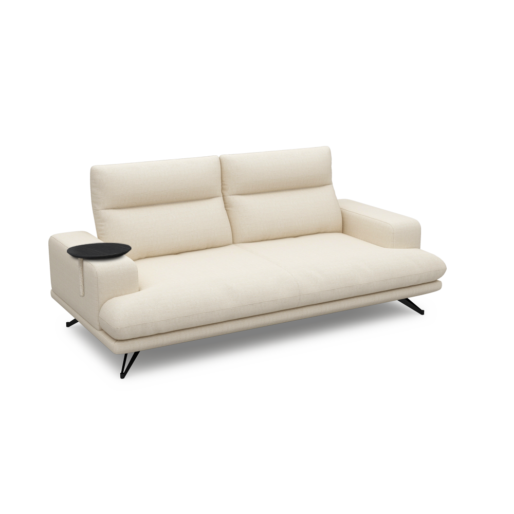 GAVORA – Push-Back Fabric Sofa with Adjustable Backrest (3-seater)