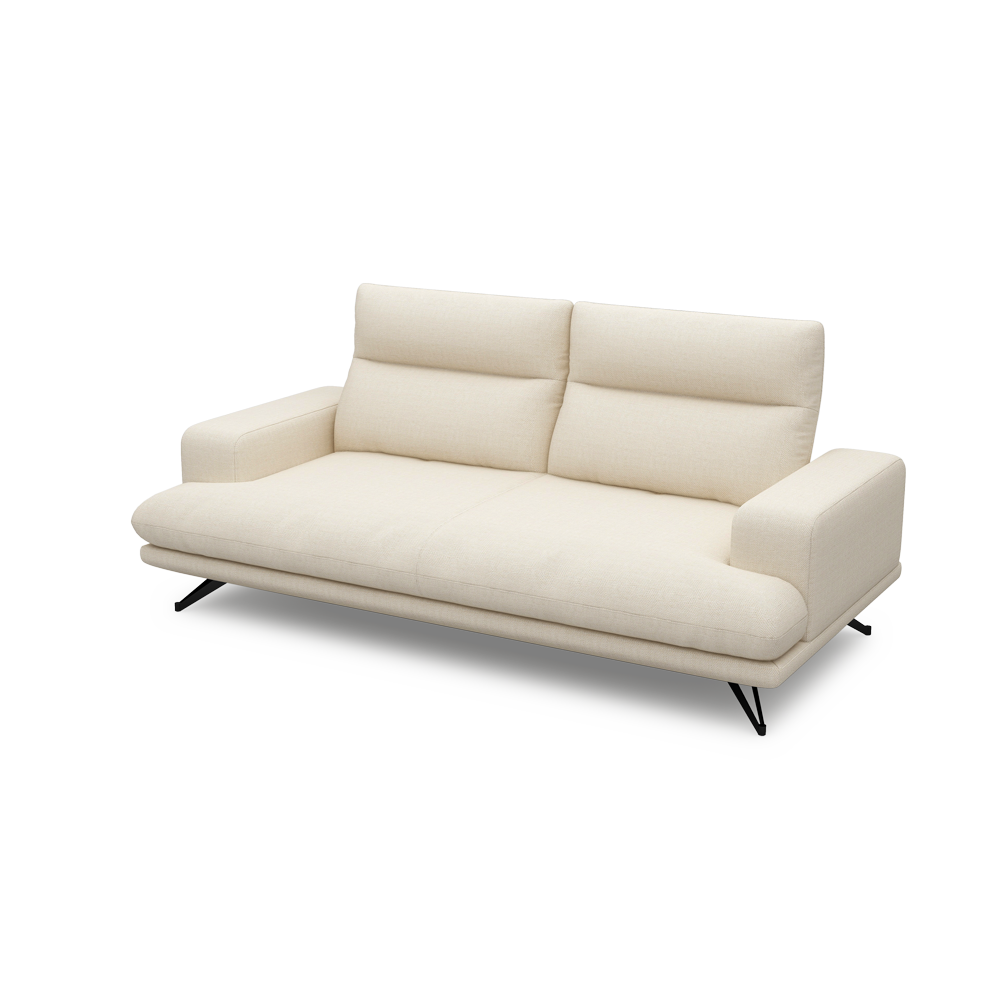 GAVORA – Push-Back Fabric Sofa with Adjustable Backrest (3-seater)