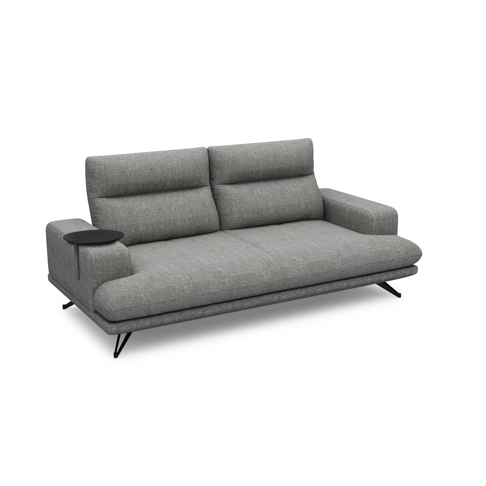 GAVORA – Push-Back Fabric Sofa with Adjustable Backrest (3-seater)