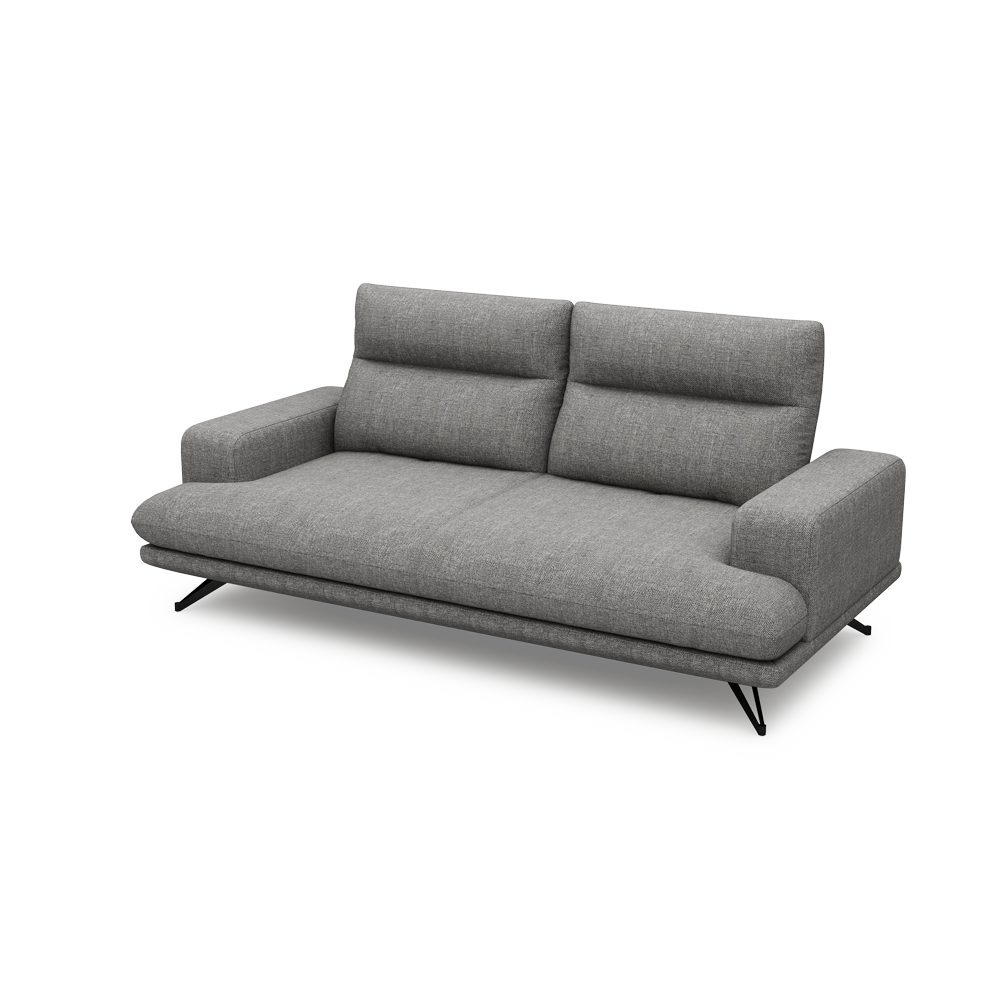 GAVORA – Push-Back Fabric Sofa with Adjustable Backrest (3-seater)