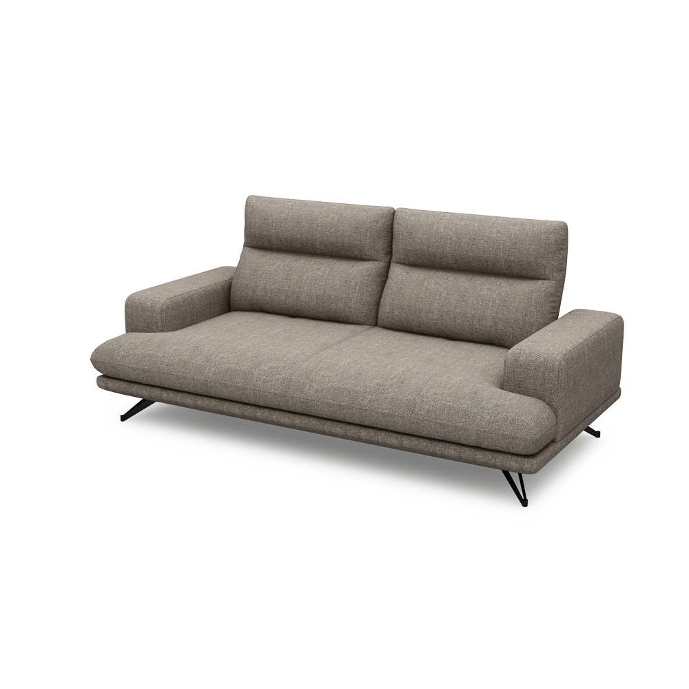 GAVORA – Push-Back Fabric Sofa with Adjustable Backrest (3-seater)