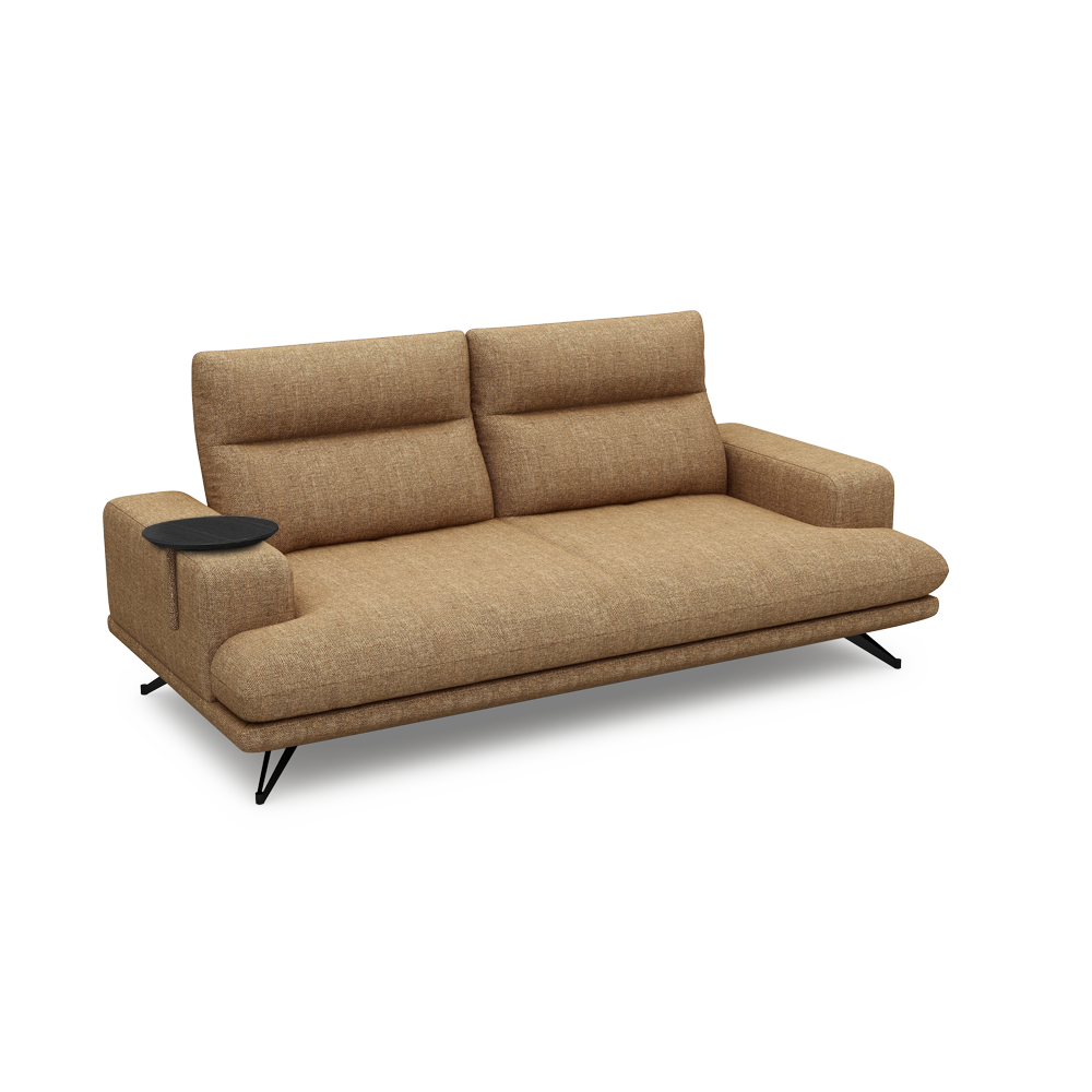 GAVORA – Push-Back Fabric Sofa with Adjustable Backrest (3-seater)