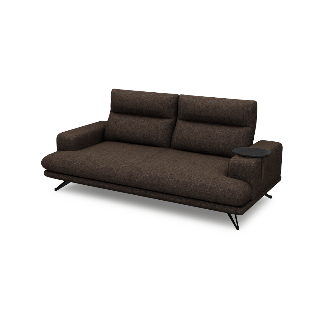 GAVORA – Push-Back Fabric Sofa with Adjustable Backrest (3-seater)