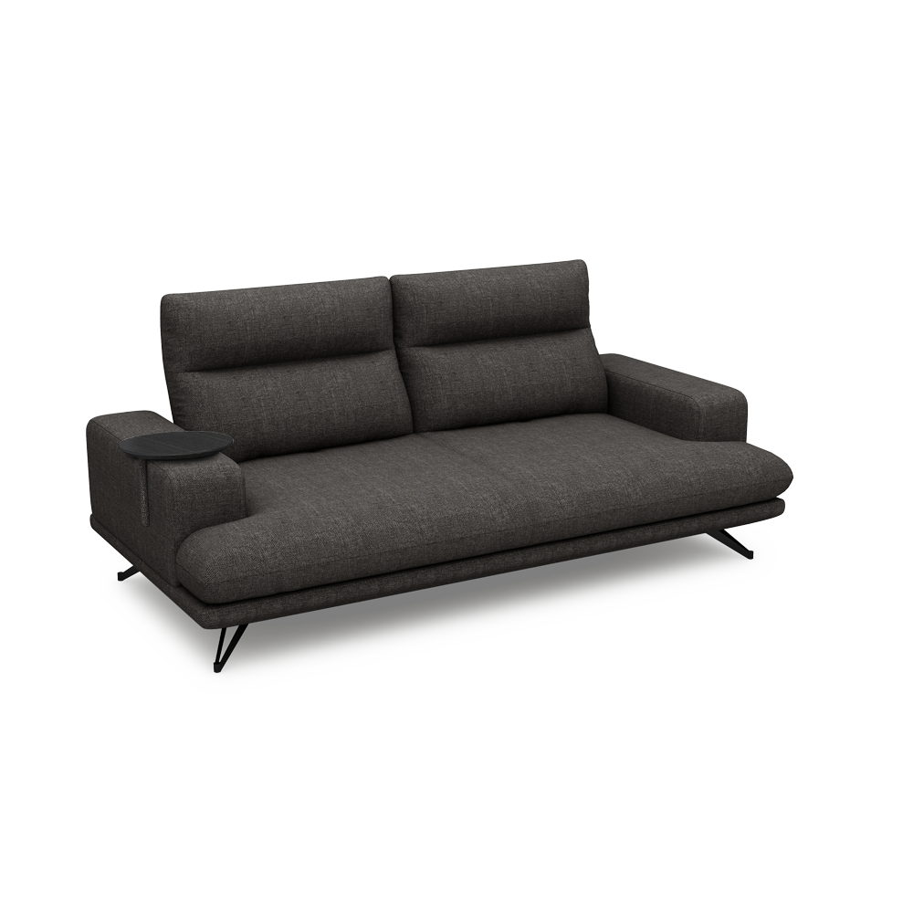 GAVORA – Push-Back Fabric Sofa with Adjustable Backrest (3-seater)