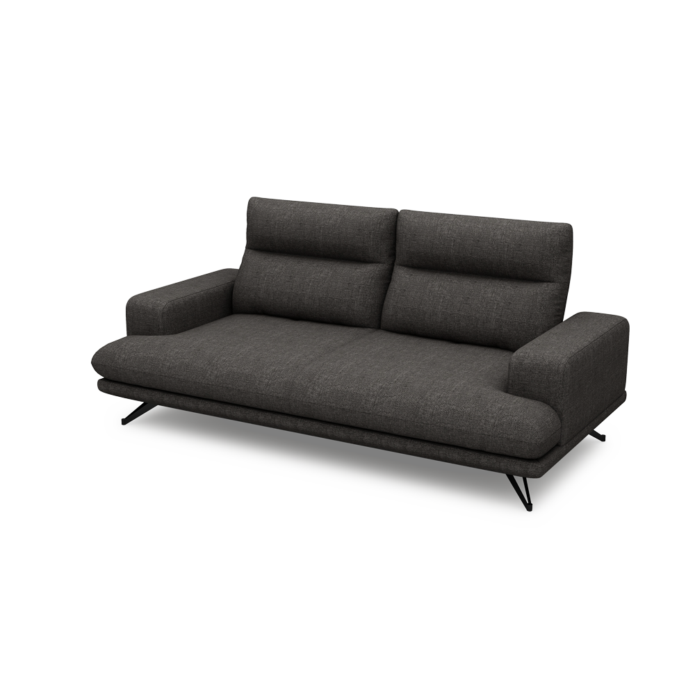 GAVORA – Push-Back Fabric Sofa with Adjustable Backrest (3-seater)