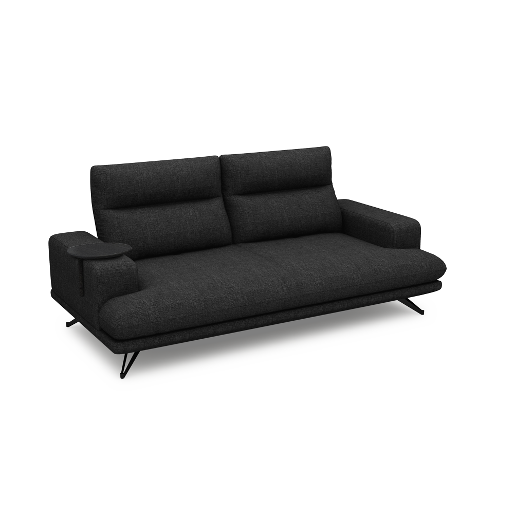 GAVORA – Push-Back Fabric Sofa with Adjustable Backrest (3-seater)