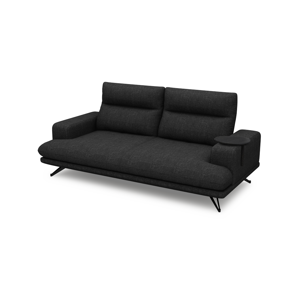 GAVORA – Push-Back Fabric Sofa with Adjustable Backrest (3-seater)