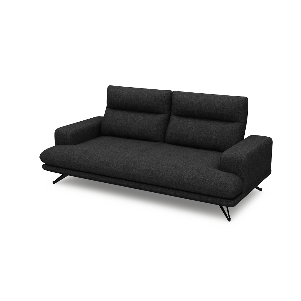 GAVORA – Push-Back Fabric Sofa with Adjustable Backrest (3-seater)