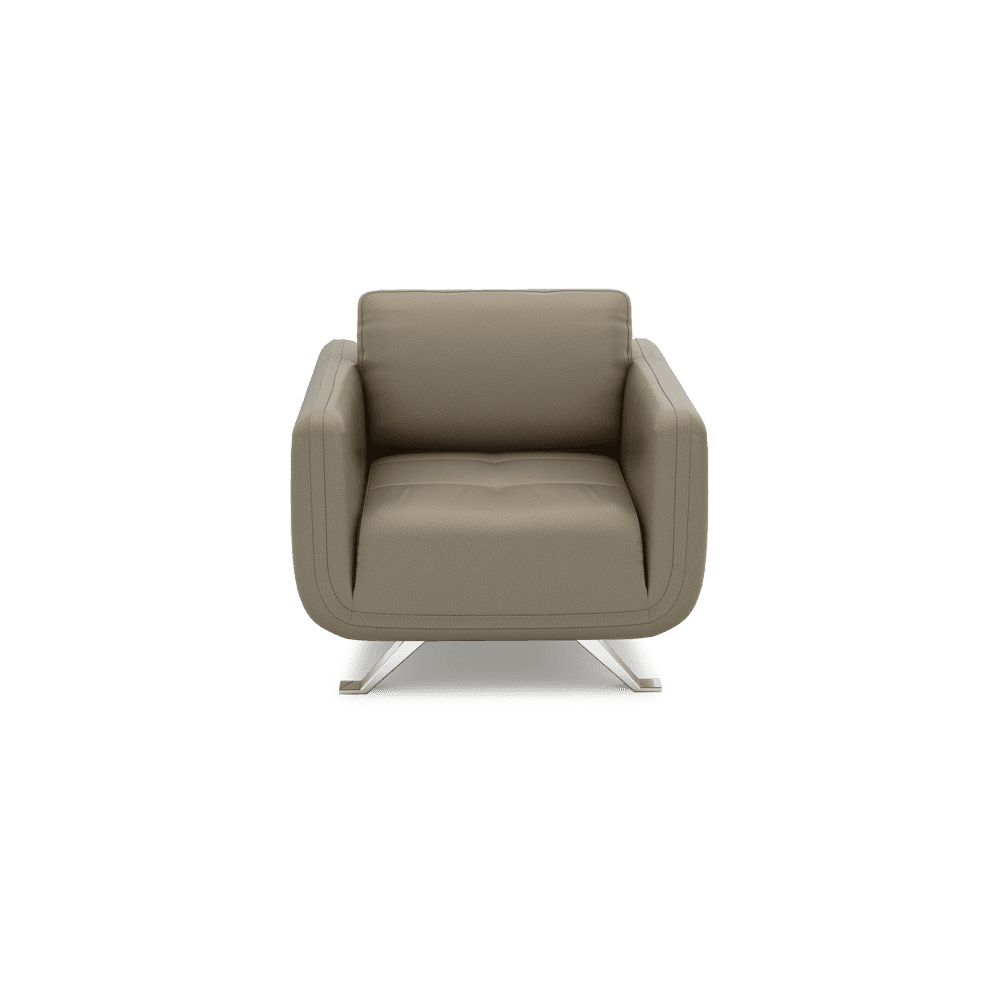DIXON - Push Back Fabric / Leather Sofa (1-seater)