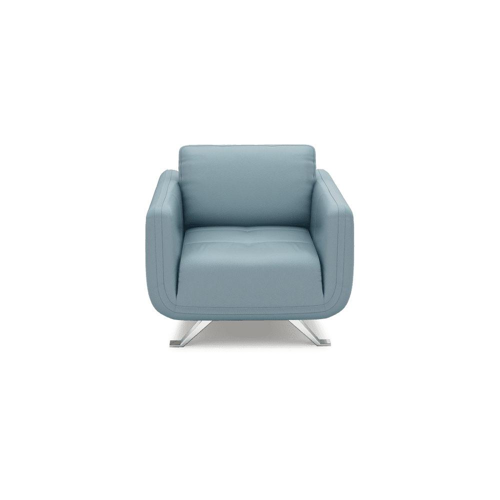 DIXON - Push Back Fabric / Leather Sofa (1-seater)