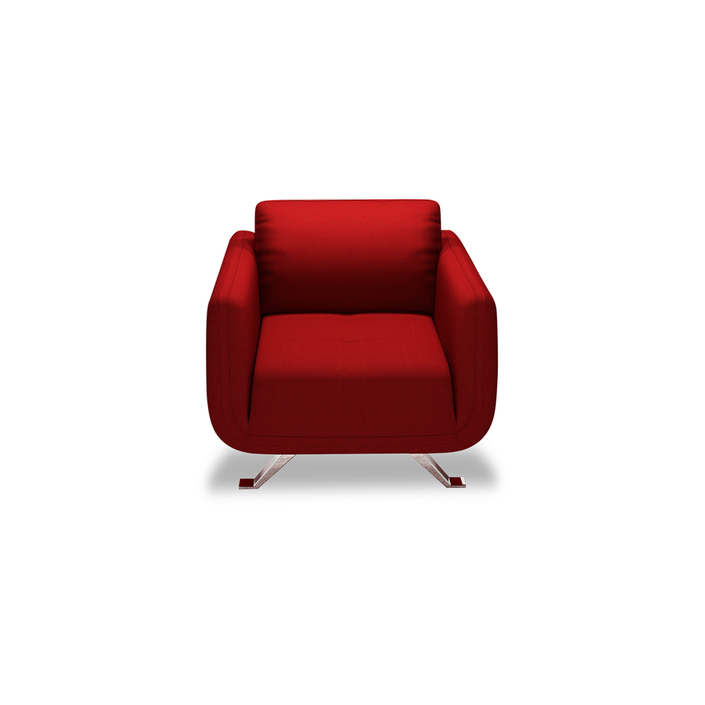DIXON - Push Back Fabric / Leather Sofa (1-seater)
