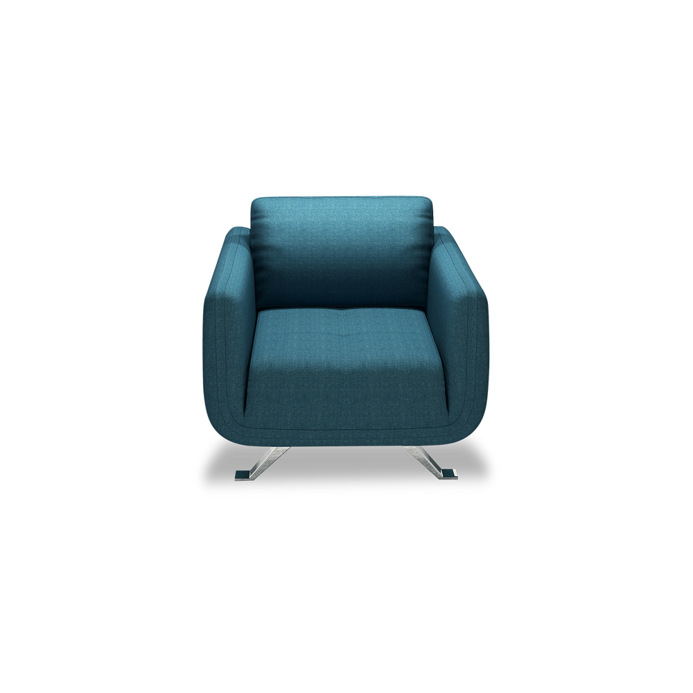 DIXON - Push Back Fabric / Leather Sofa (1-seater)