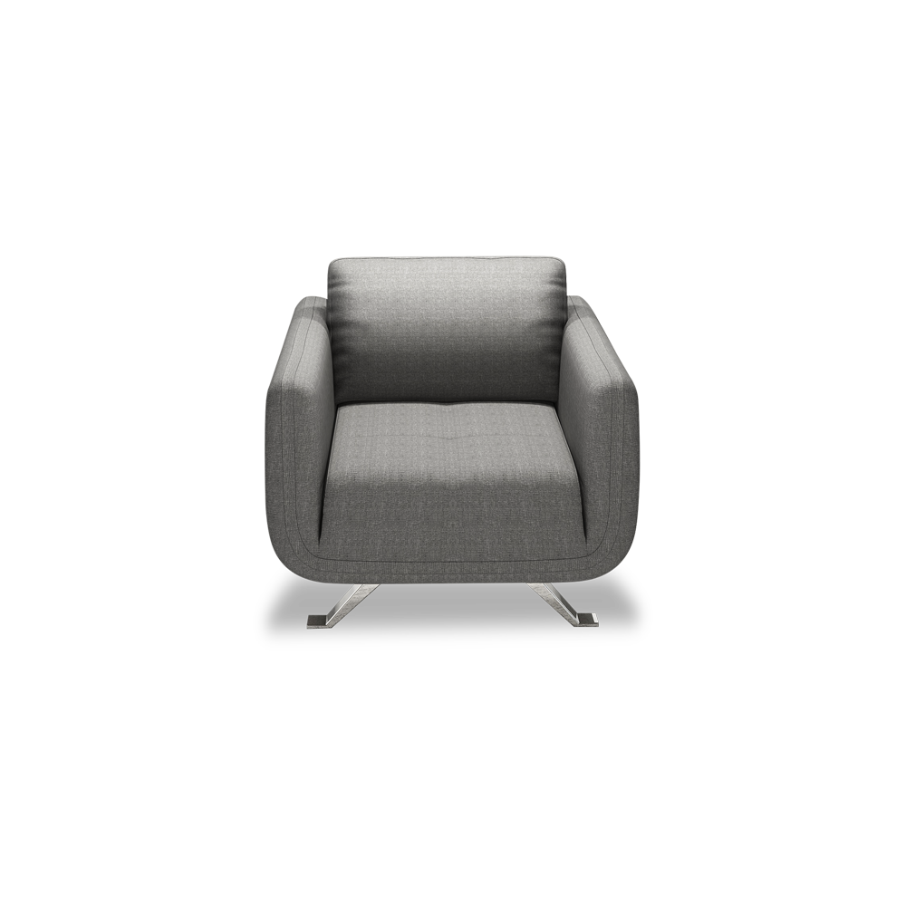 DIXON - Push Back Fabric / Leather Sofa (1-seater)