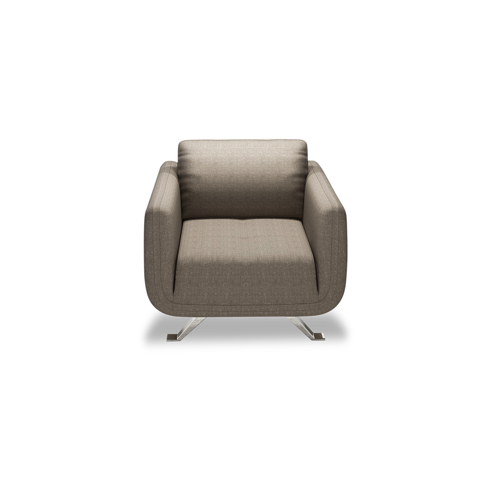 DIXON - Push Back Fabric / Leather Sofa (1-seater)