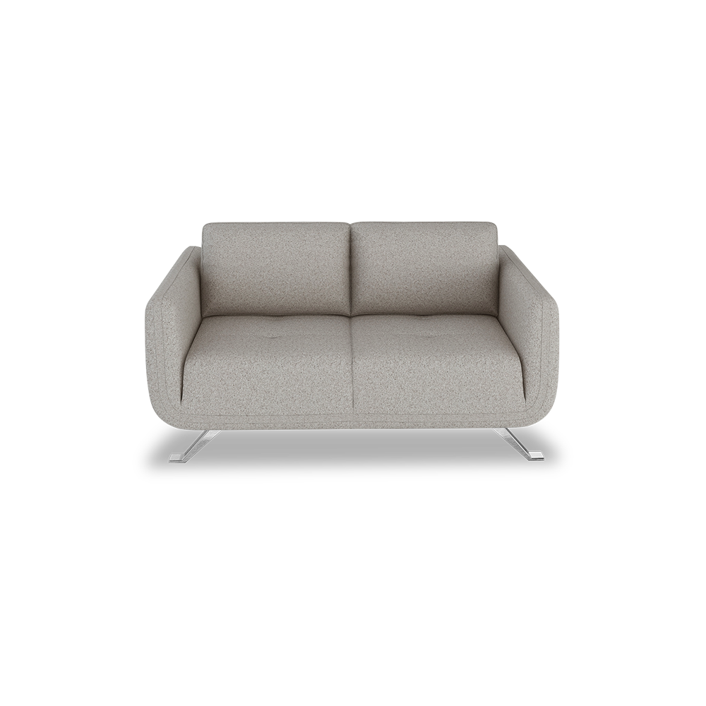 DIXON - Push Back Fabric / Leather Sofa (2-seater)