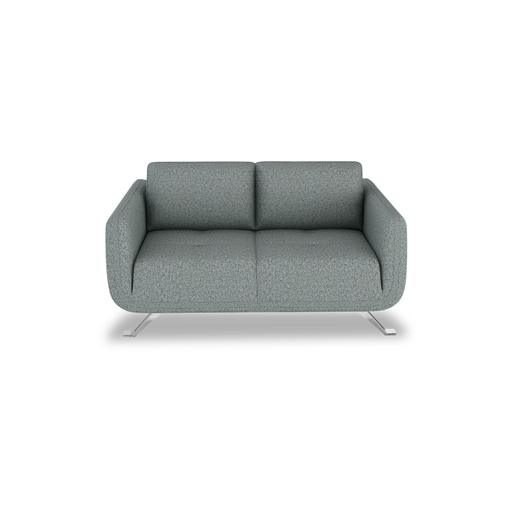 DIXON - Push Back Fabric / Leather Sofa (2-seater)