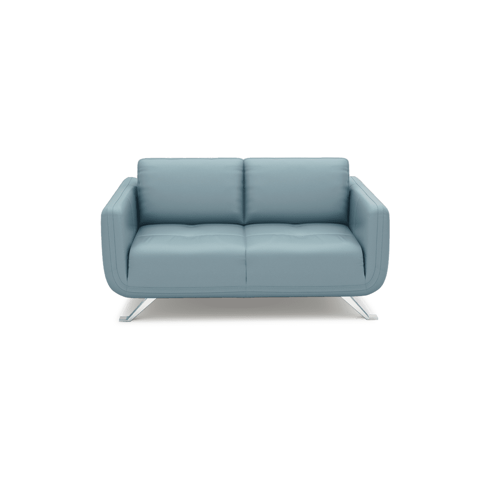 DIXON - Push Back Fabric / Leather Sofa (2-seater)