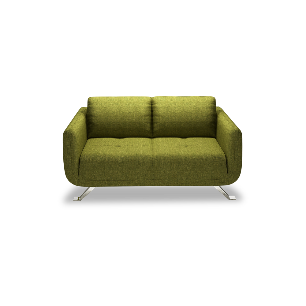 DIXON - Push Back Fabric / Leather Sofa (2-seater)