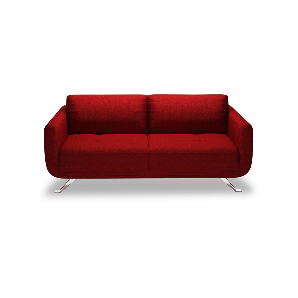 DIXON - Push Back Fabric / Leather Sofa (3-seater)