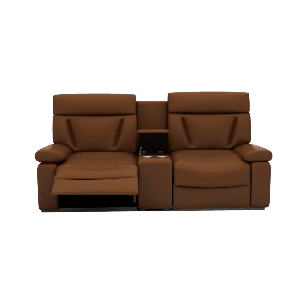 ELDRO – Recliner Sofa with Storage & Cup Holders (2 Seater)