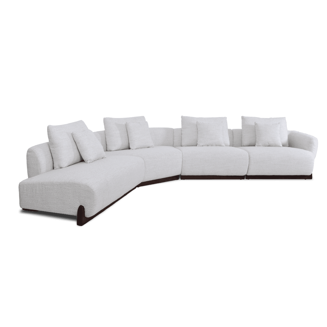 TERRA – Sculptural Sofa with Wooden Leg