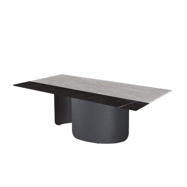 7ft Rectangular Crema Marfil Natural Marble Dining Table