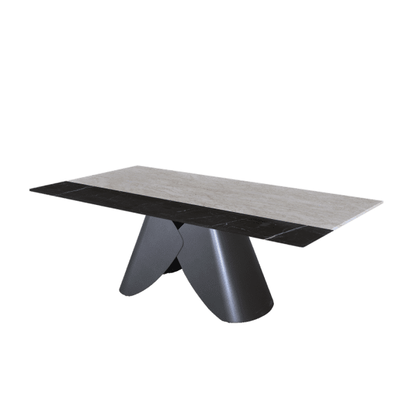 7ft Rectangular Crema Marfil Natural Marble Dining Table