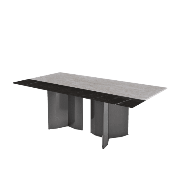 7ft Rectangular Crema Marfil Natural Marble Dining Table