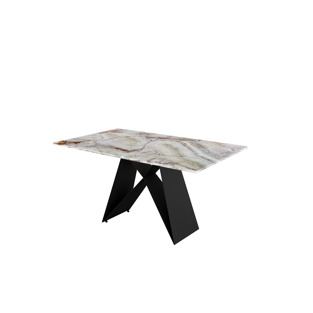 5ft Rectangular Spider Onyx Natural Marble Dining Table