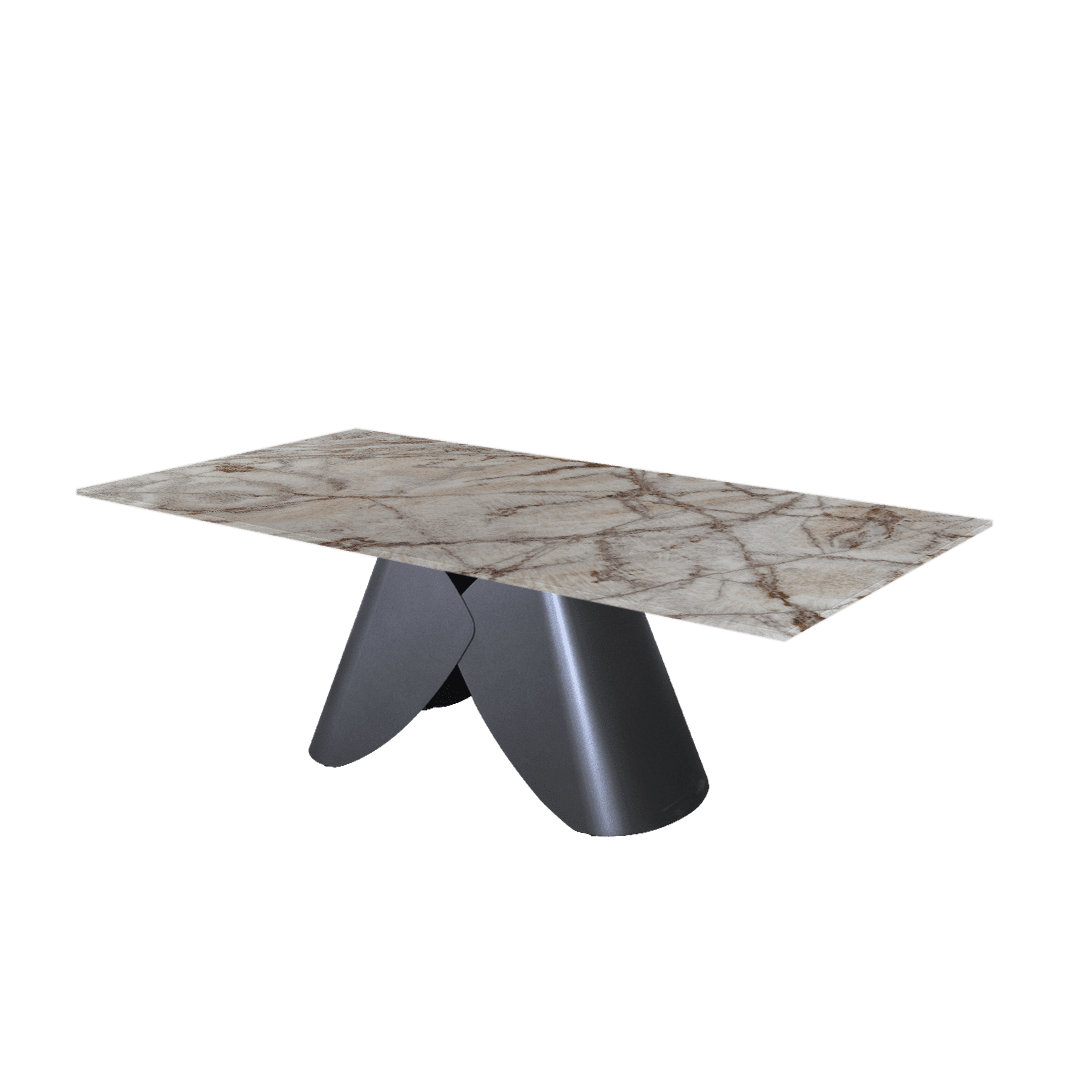 7ft Rectangular Spider Onyx Natural Marble Dining Table