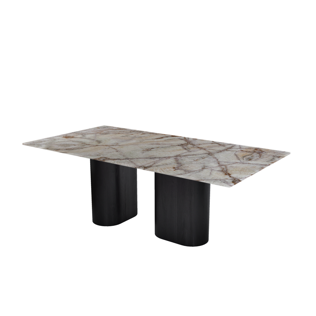 7ft Rectangular Spider Onyx Natural Marble Dining Table