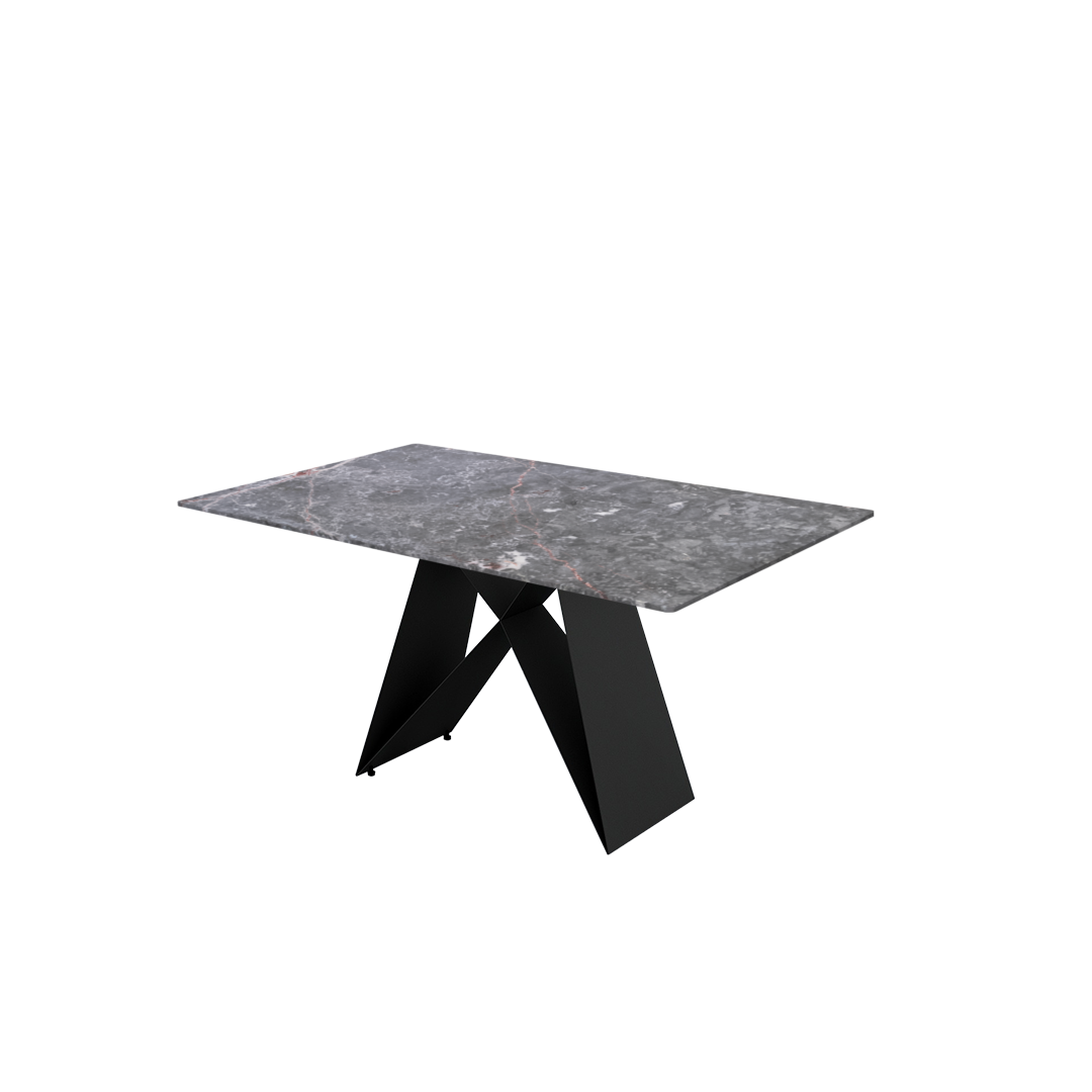 5ft Rectangular Perth Grey Natural Marble Dining Table