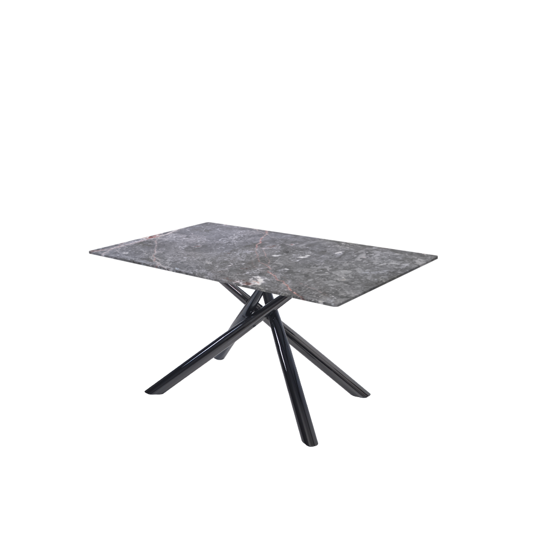 5ft Rectangular Perth Grey Natural Marble Dining Table