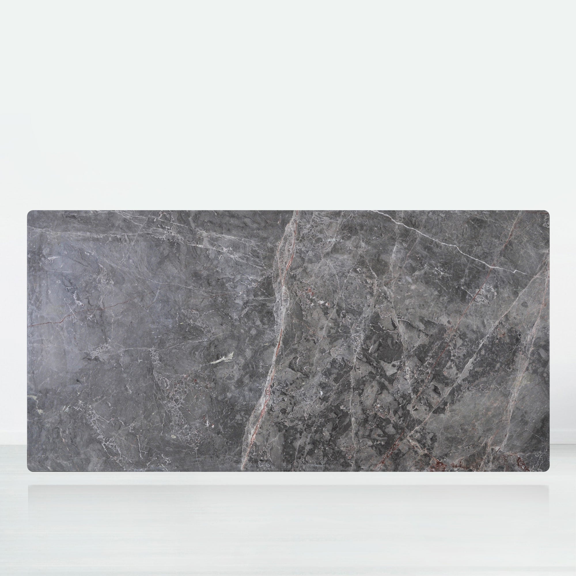 8ft Rectangular Perth Grey Natural Marble Dining Table