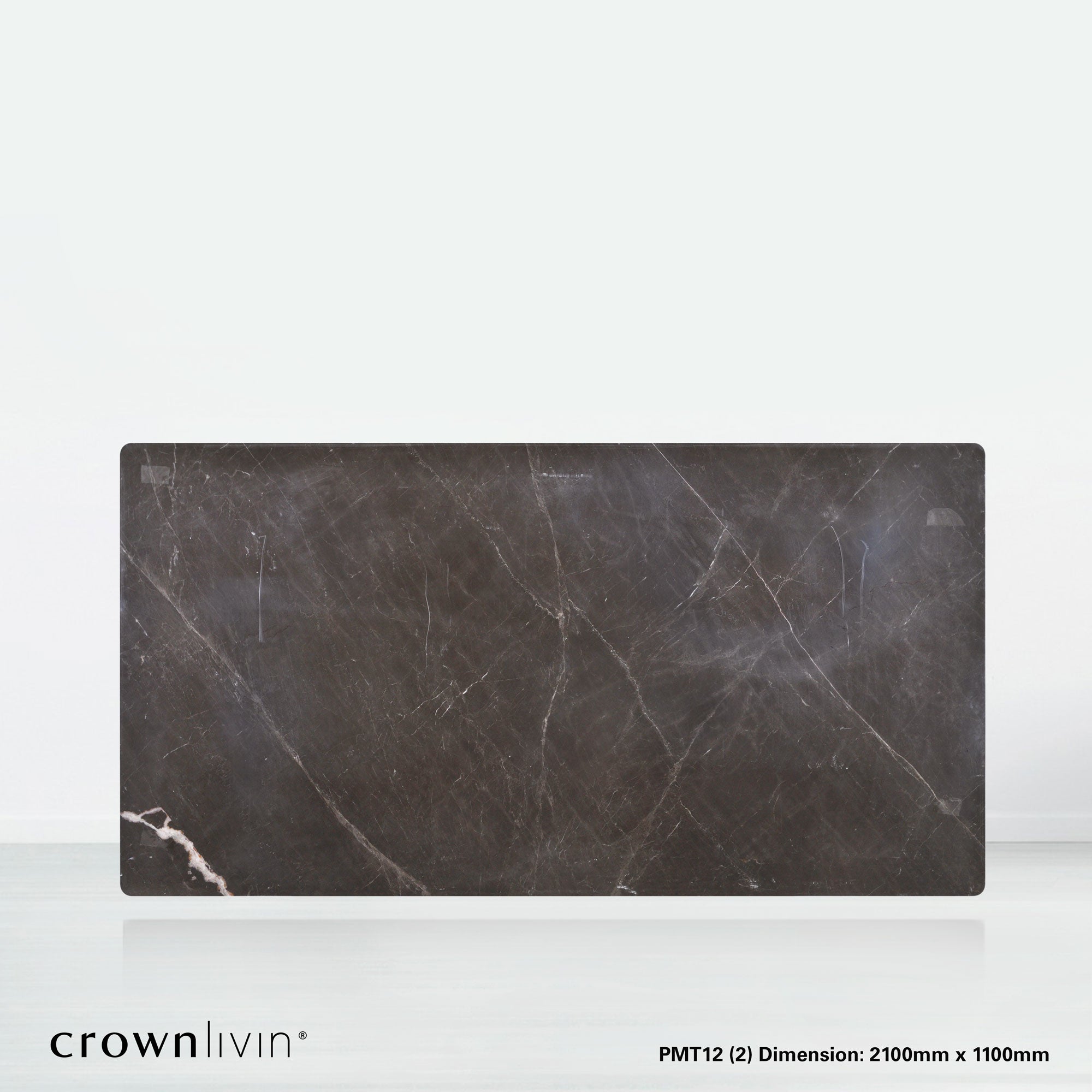 7ft Rectangular Coffee Mousse Natural Marble Dining Table