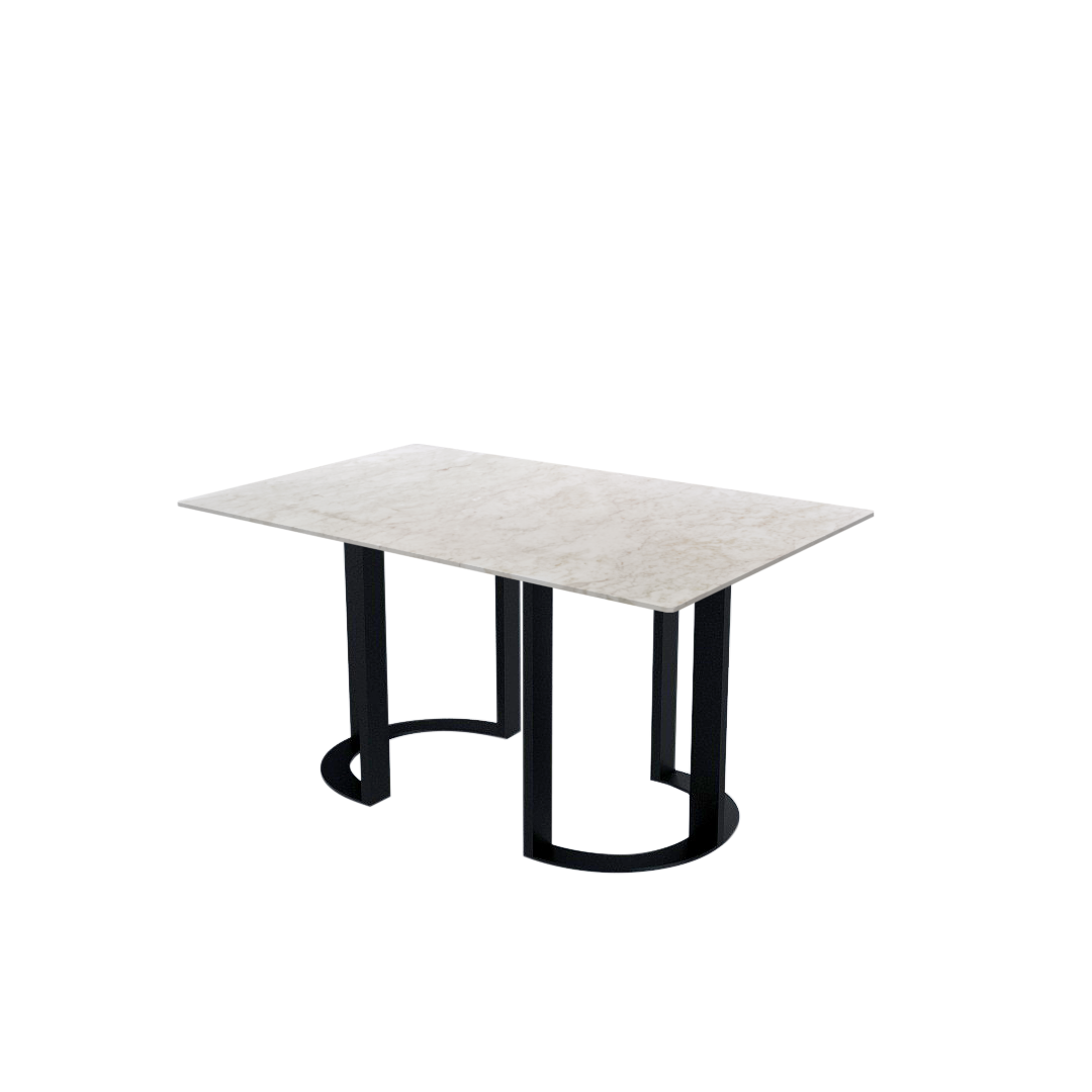 5ft Rectangular Crema Marfil Natural Marble Dining Table