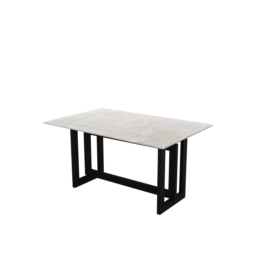 5ft Rectangular Crema Marfil Natural Marble Dining Table