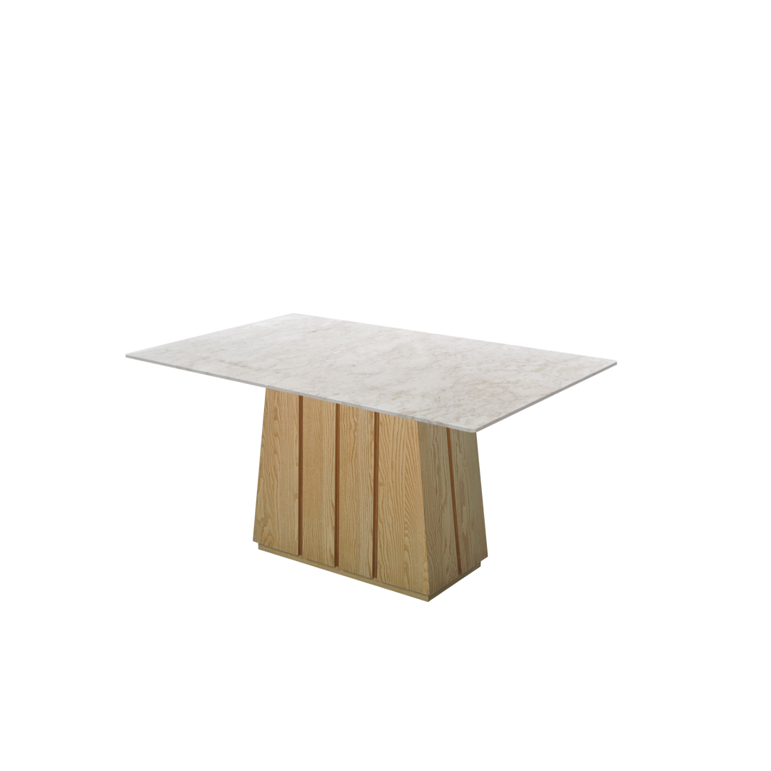 5ft Rectangular Crema Marfil Natural Marble Dining Table