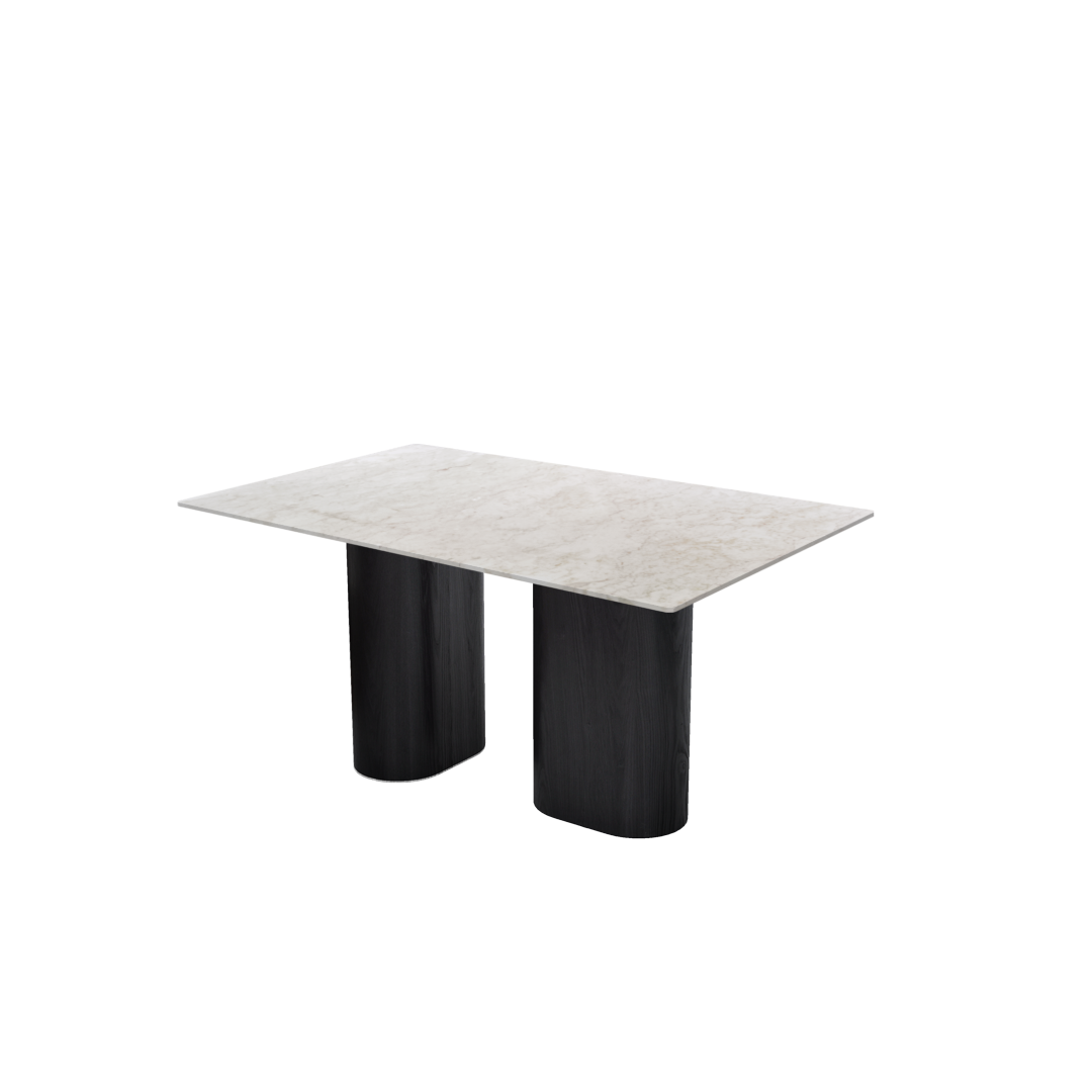 5ft Rectangular Crema Marfil Natural Marble Dining Table