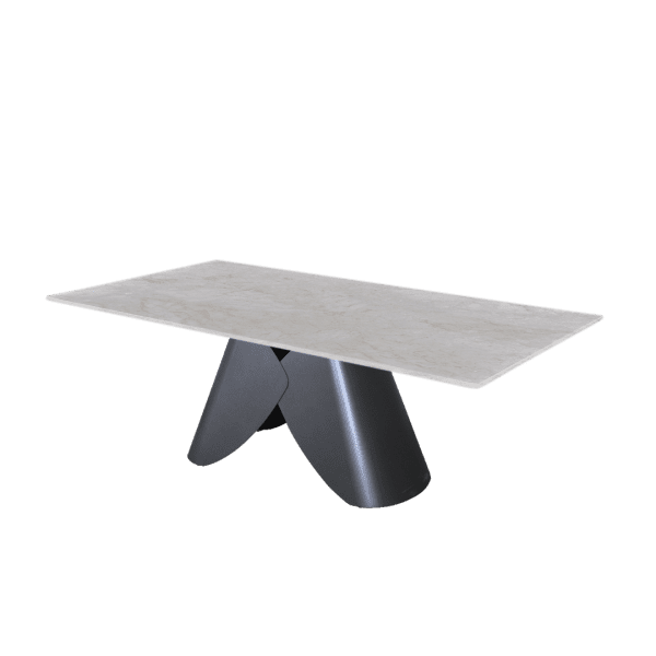 8ft Rectangular Diamond white Natural Marble Dining Table