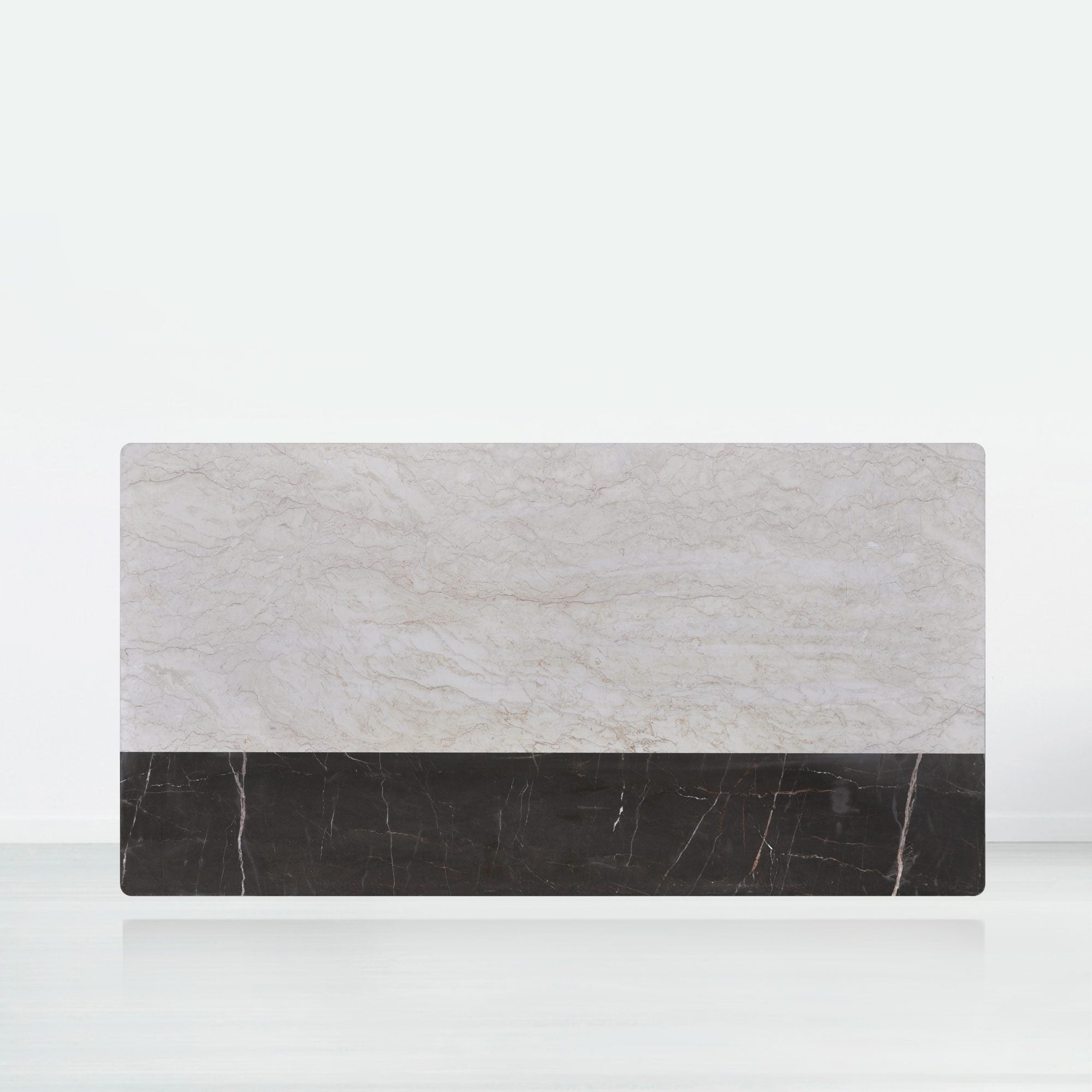 7ft Rectangular Crema Marfil Natural Marble Dining Table