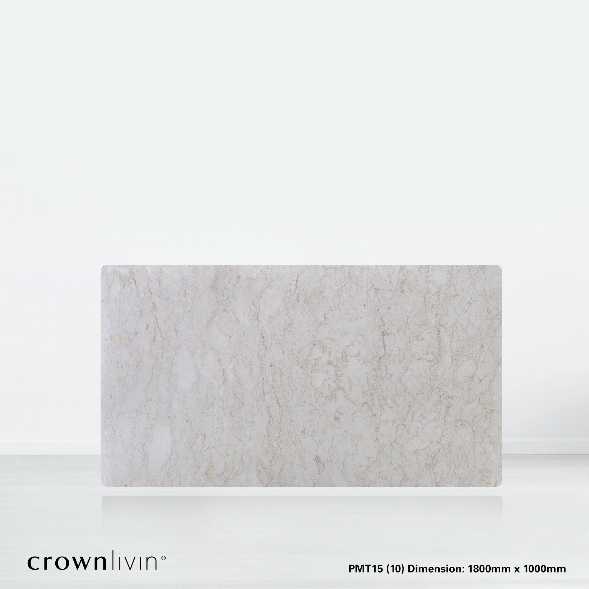 6ft Rectangular Crema Marfil Natural Marble Dining Table