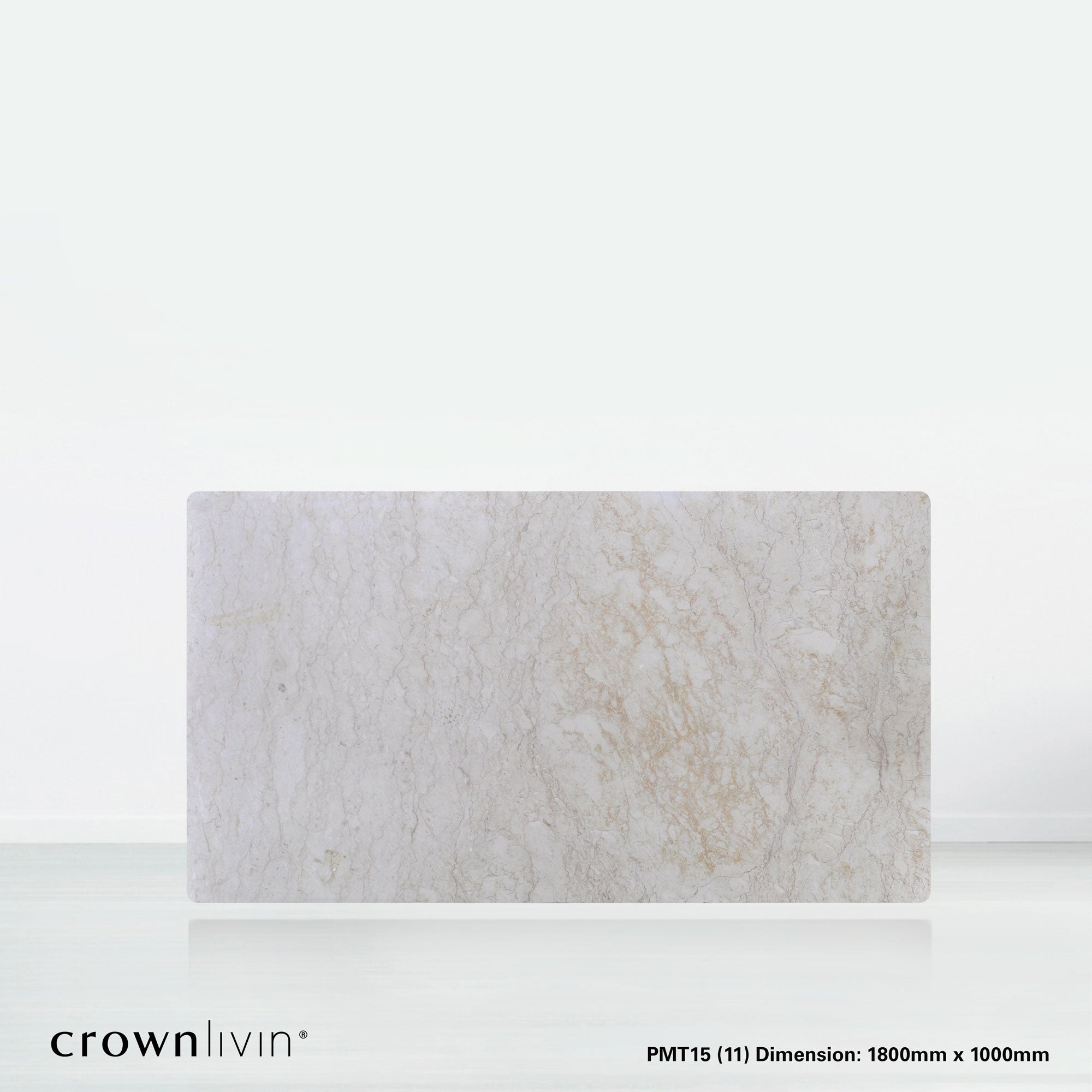 6ft Rectangular Crema Marfil Natural Marble Dining Table