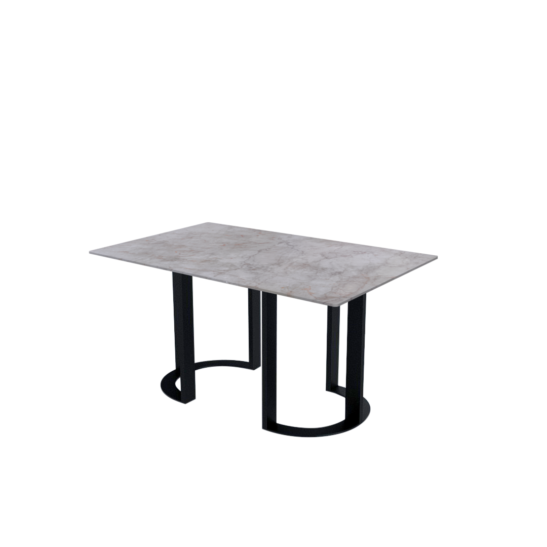 5ft Rectangular Crema Nova Natural Marble Dining Table