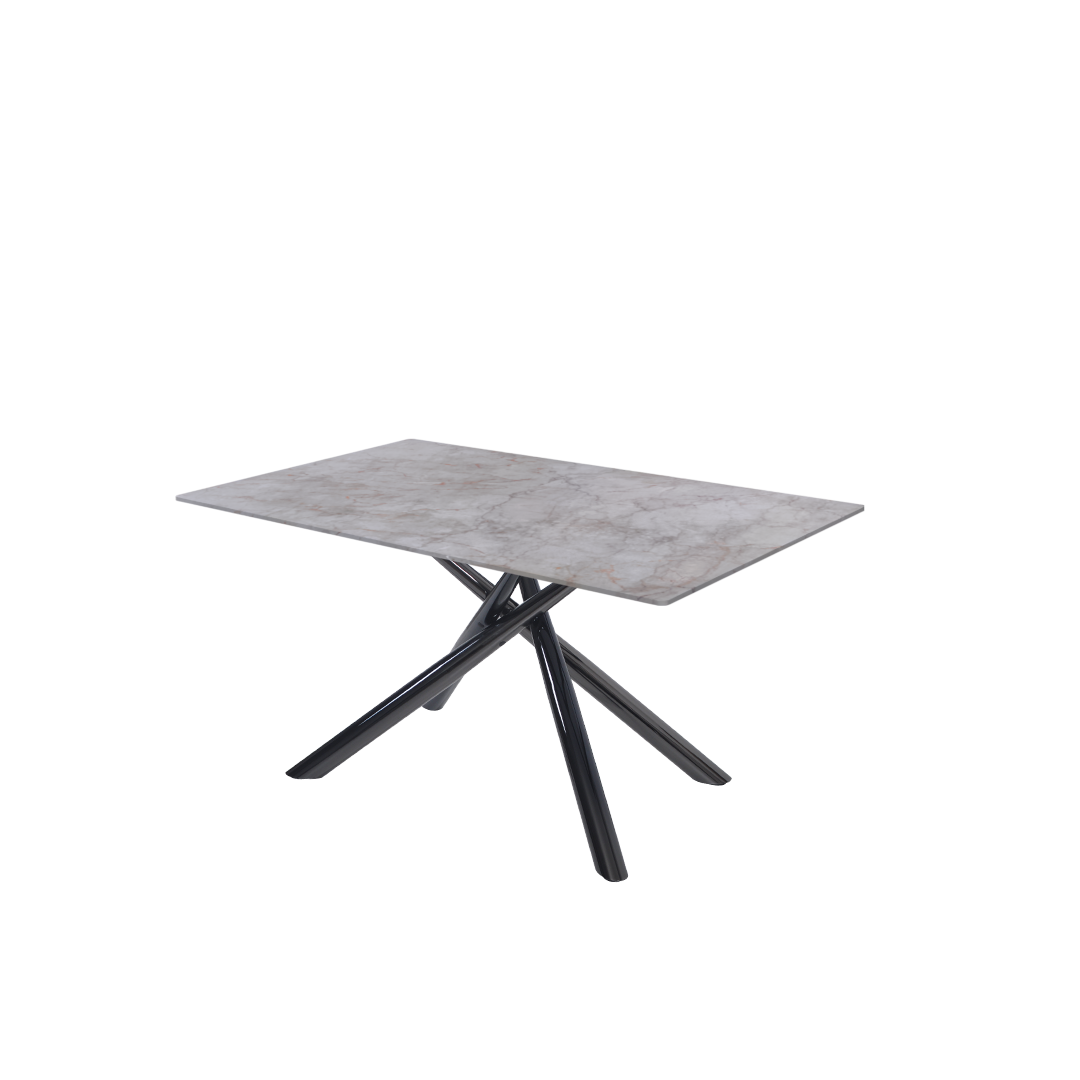 5ft Rectangular Crema Nova Natural Marble Dining Table