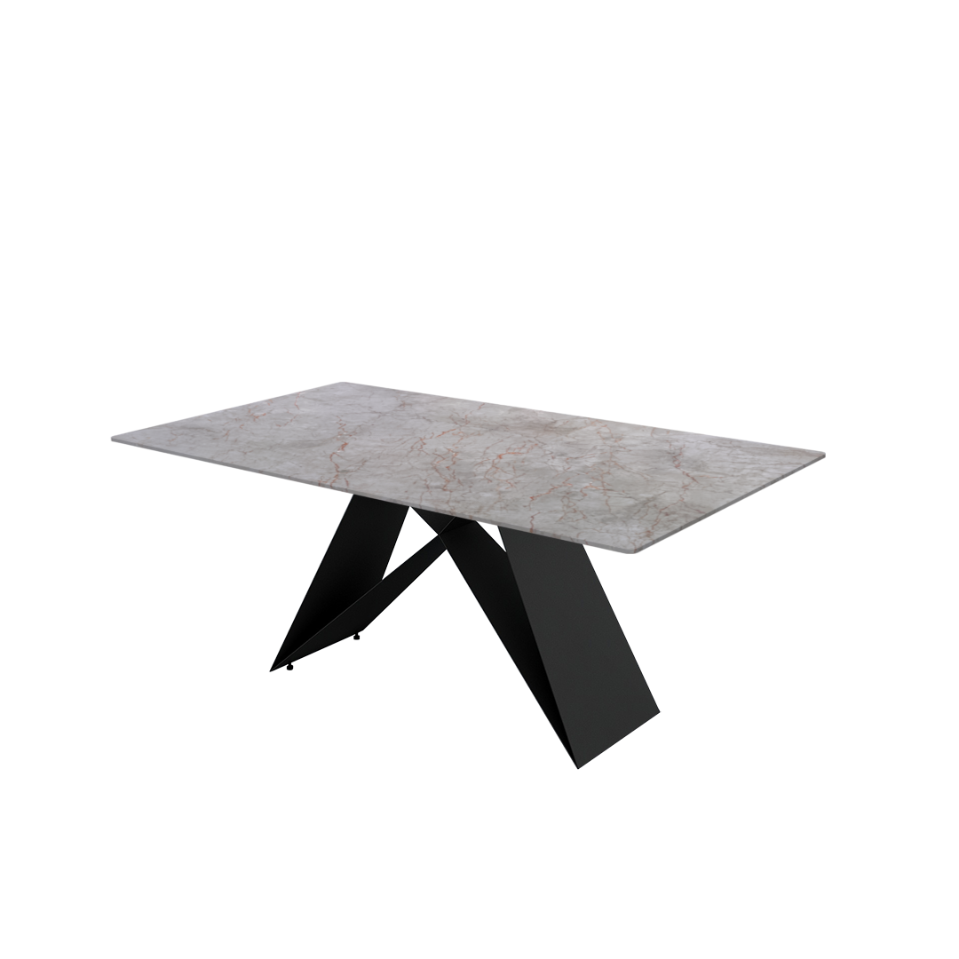 6ft Rectangular Crema Nova Natural Marble Dining Table