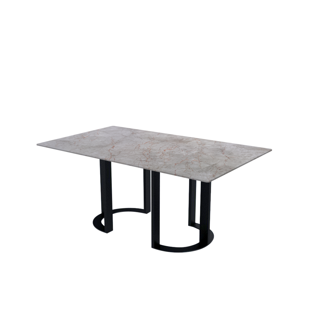 6ft Rectangular Crema Nova Natural Marble Dining Table