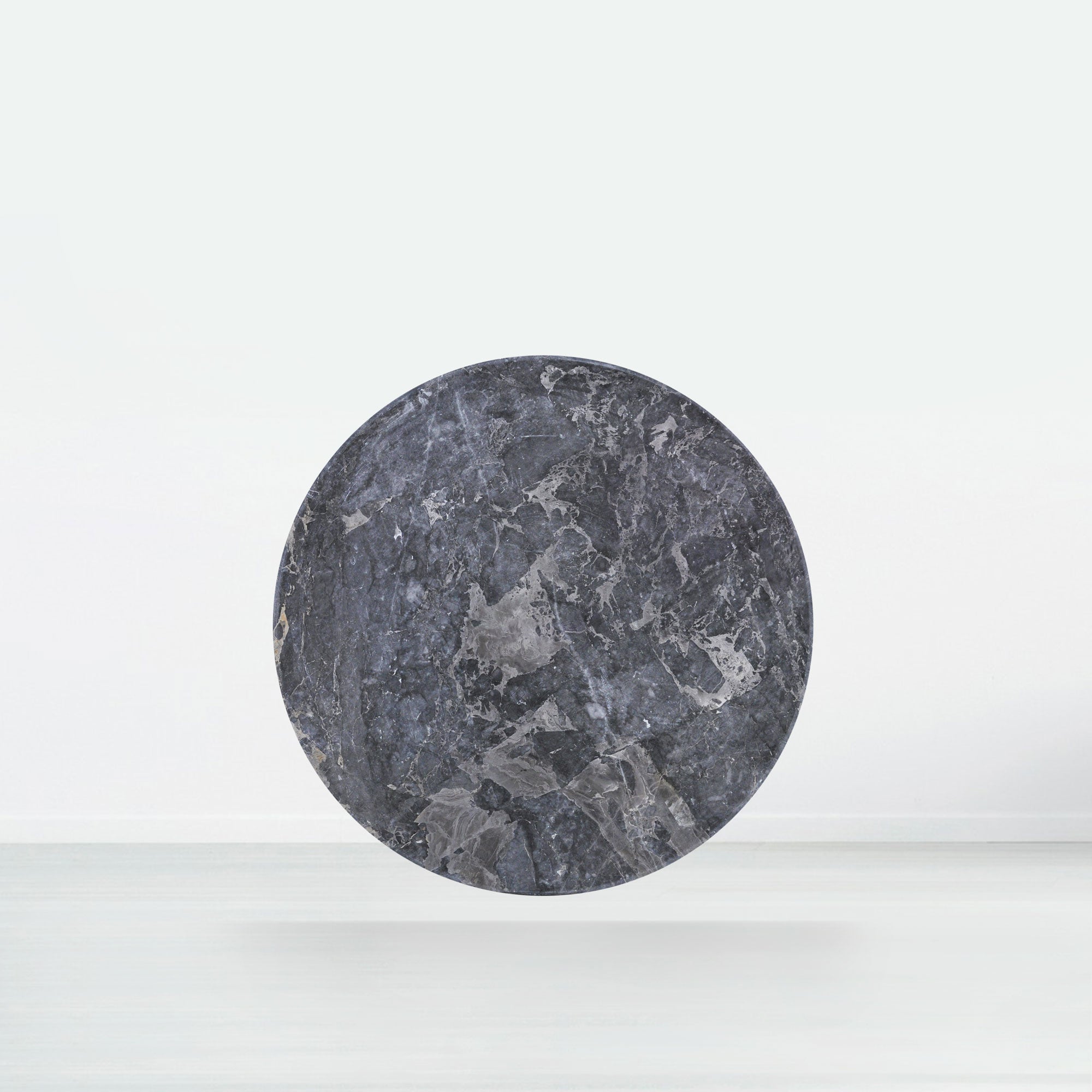 4.3ft Round Era Silver Natural Marble Dining Table