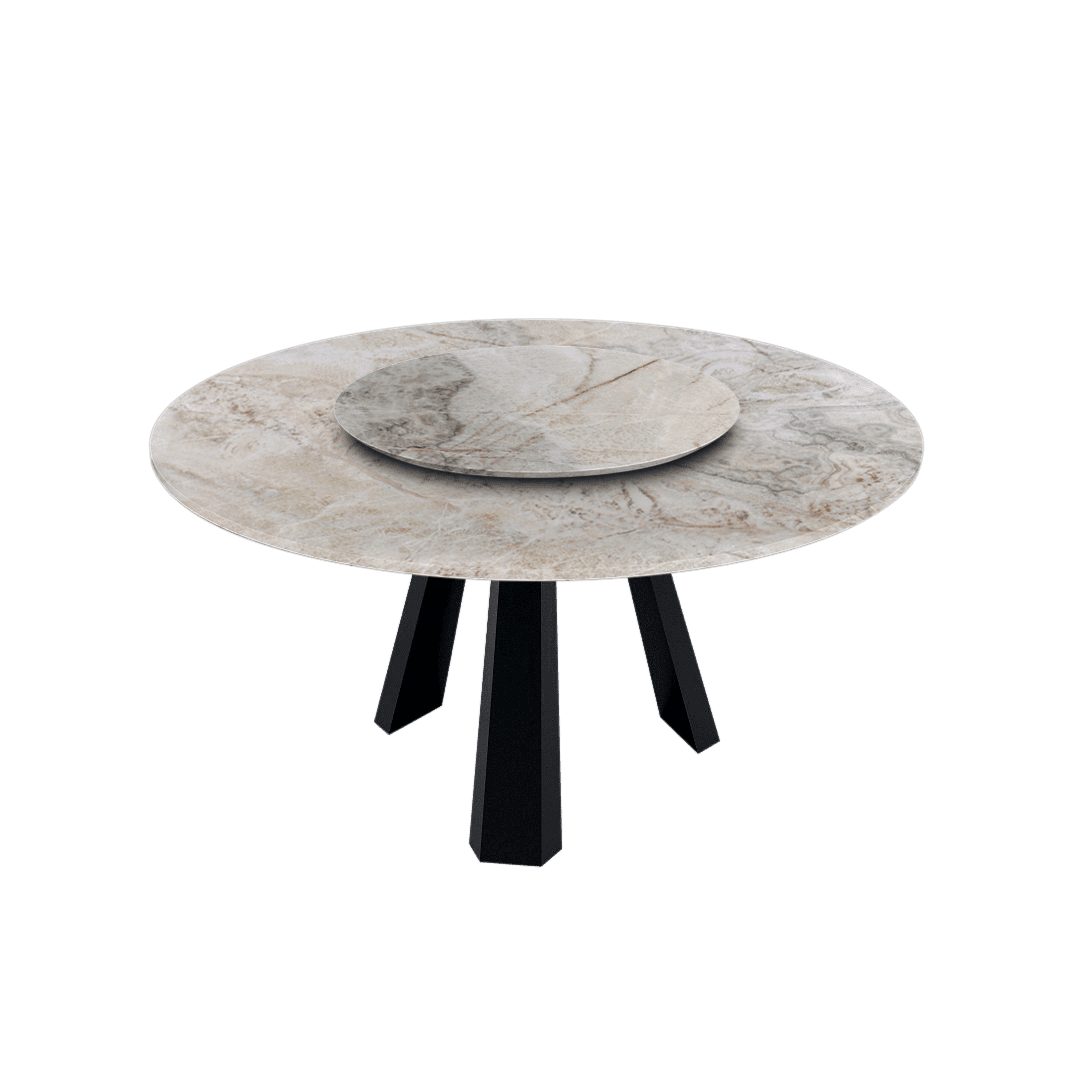 5ft Round Spider Onyx Natural Marble Dining Table