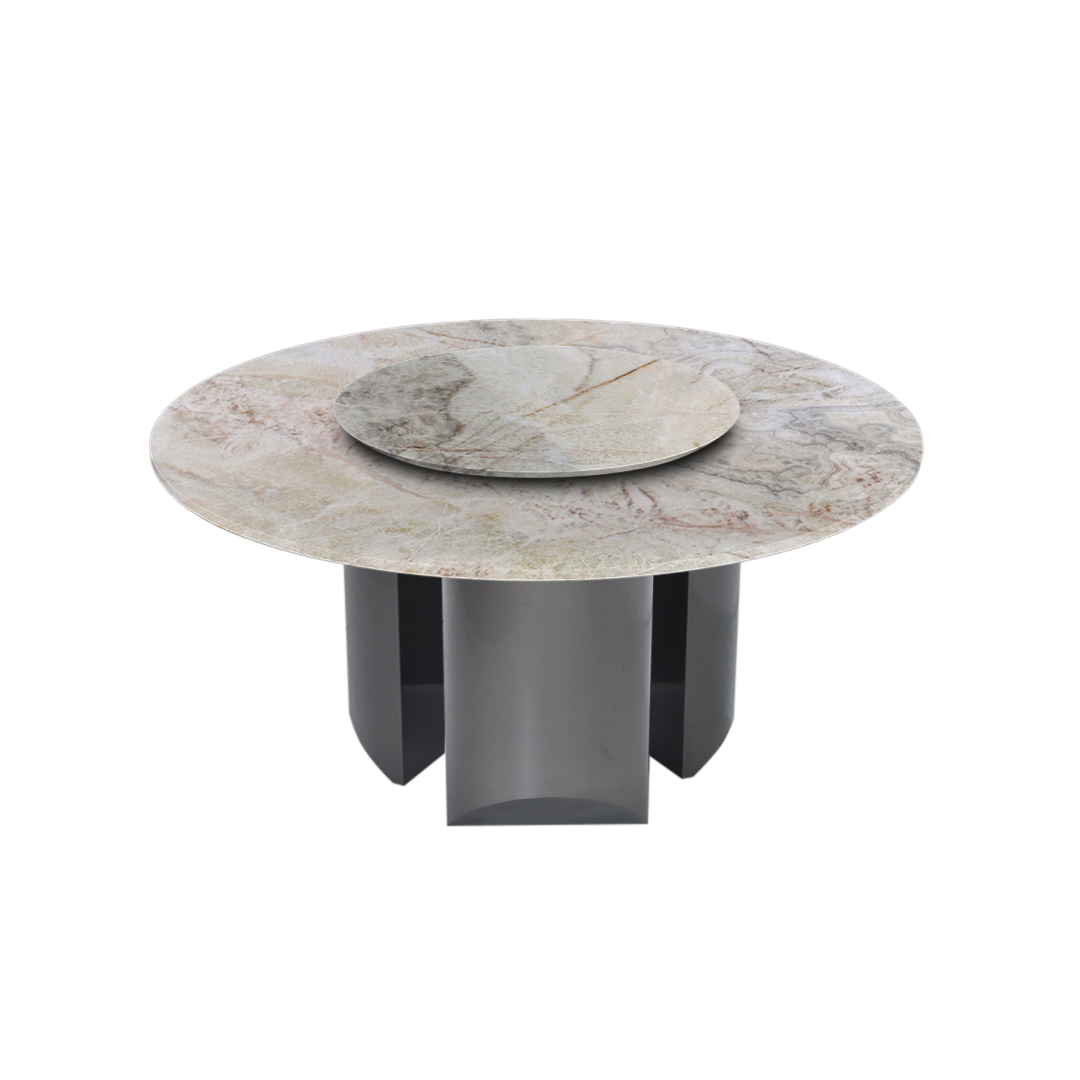 5ft Round Spider Onyx Natural Marble Dining Table